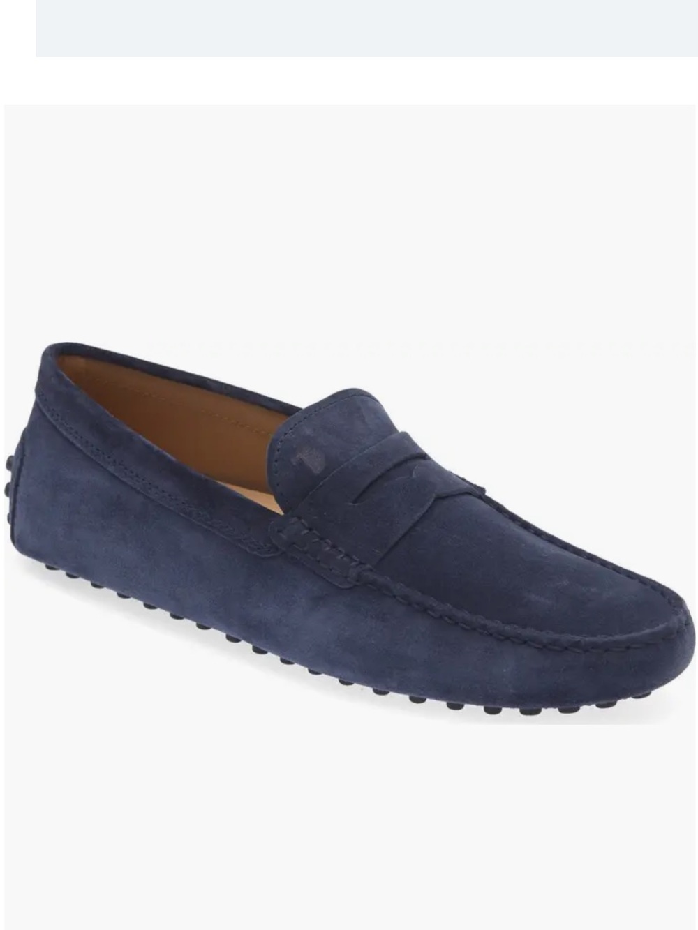 Tod's Gommino Navy Suede Driving Loafers